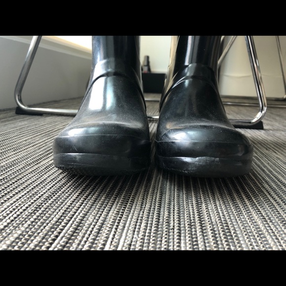 (With sock) Hunter high gloss women size 8 black - Picture 5 of 8